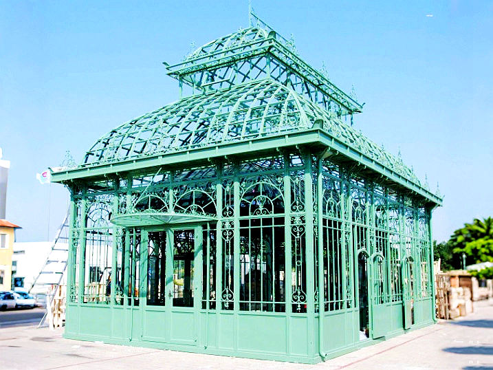 Hot-dip galvanized glass garden greenhouse for wedding